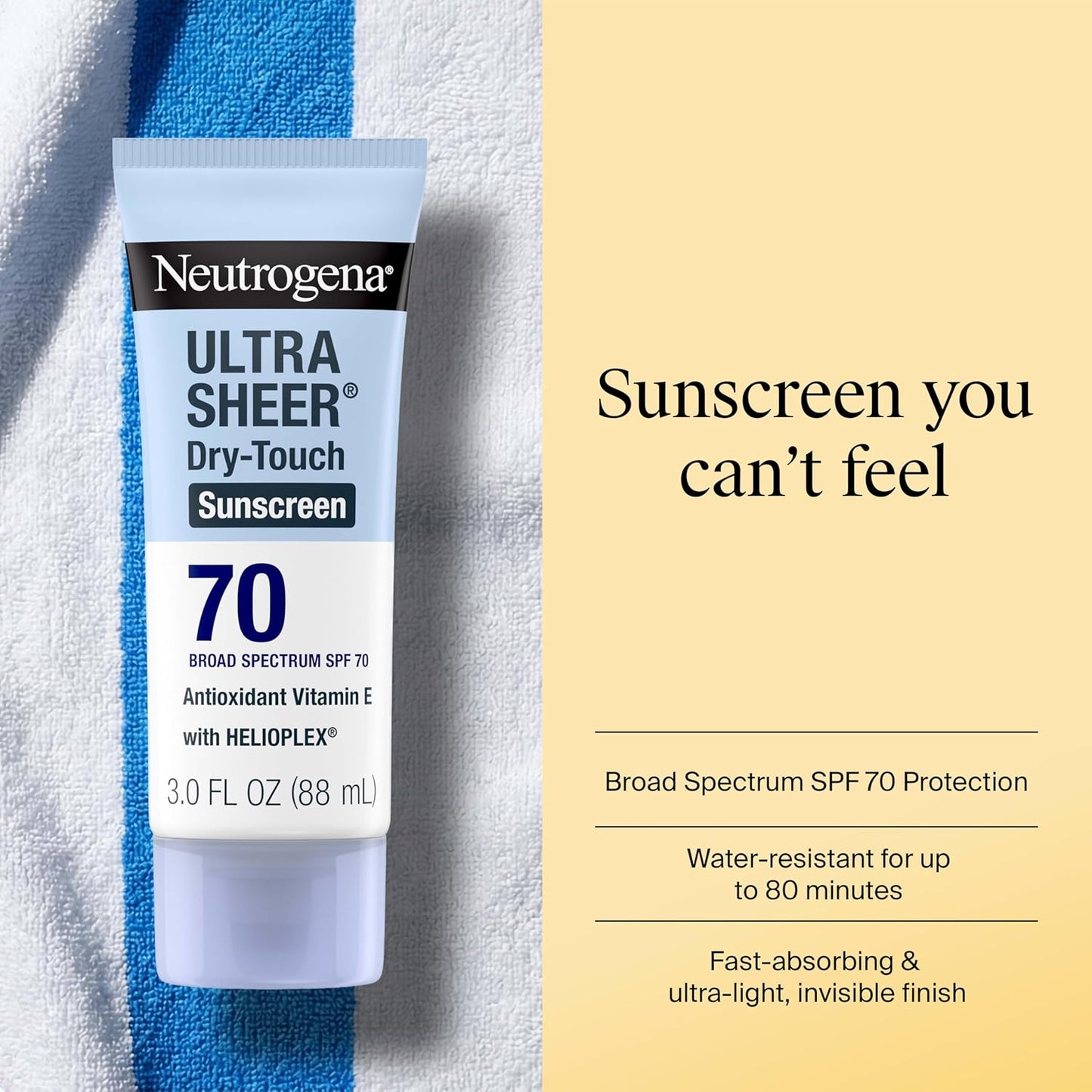 Neutrogena Ultra Sheer Dry Touch Sunscreen Lotion SPF 70 Review