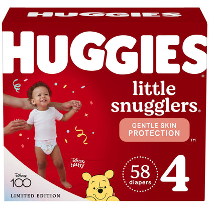 HUGGIES Newborn Diapers - HUGGIES Little Snugglers Disposable Baby Diapers, 84ct, Giga Pack