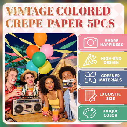 AOBKIAT Decoraciones para Fiesta de Bodas, 5 Rollos de Serpentinas de Papel Crepé Color Verde Oliva Caqui para Bodas Boho Verdes, Cumpleaños, Despedidas de Soltera/Bebé