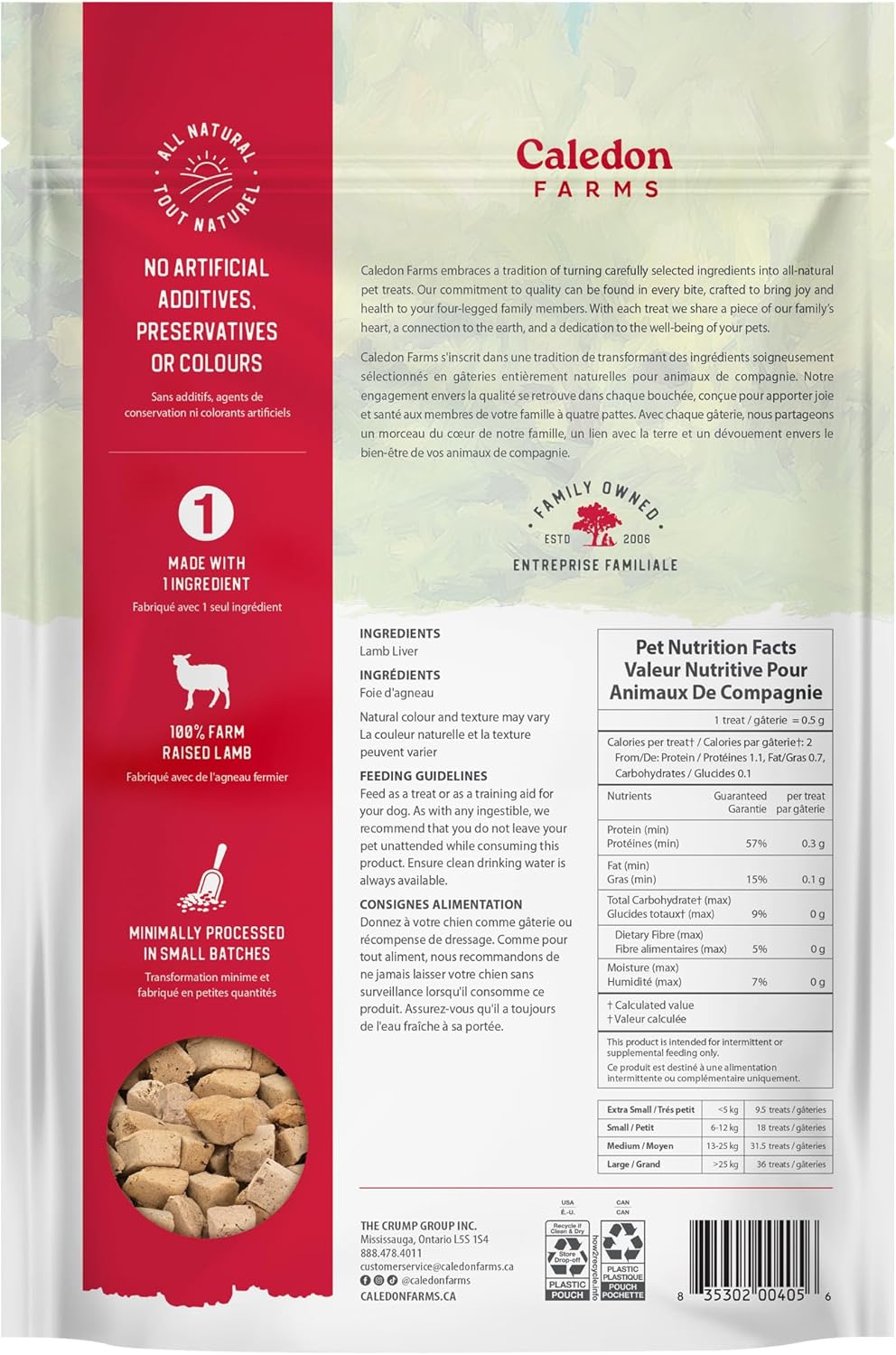 Caledon Farms, Value Pack Gefriergetrocknete Rinderleber-Häppchen, 355 g, Hundeleckerlis