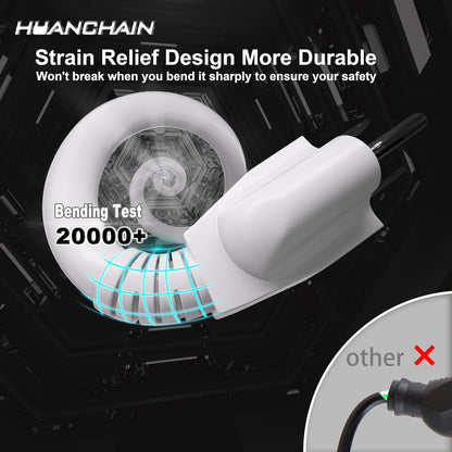 HUANCHAIN Indoor Outdoor Black Extension Cord 25 ft Waterproof, 16/3 Gauge Flexible Cold-Resistant Appliance Cable Outside, 13A 1625W 16AWG SJTW, 3 Prong Electric Cord, ETL