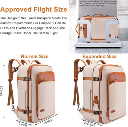 Lumesner Handgepäck Rucksack, extra großer 40L Flugzugelassener Reiserucksack für Damen & Herren
