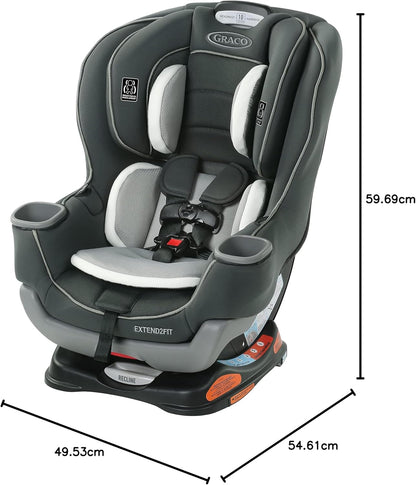 Graco Extend2Fit Kindersitz, 2-in-1 vorwärts- und rückwärtsgerichteter Babysitz, 1,8-30 kg (4-65 lb), Carter