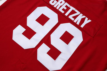 YWIES Herren #99 Gretzky Labatt Team Coupe Canada Cup Eishockey-Trikot Genäht