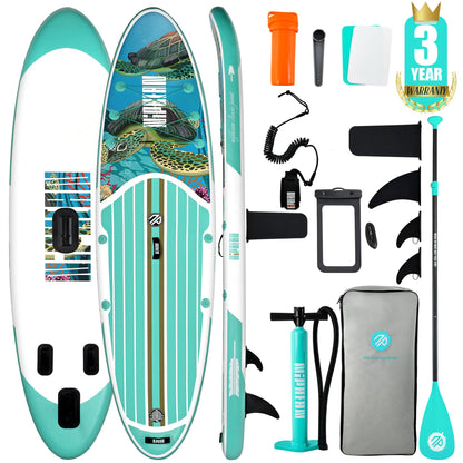 Niphean Inflatable Stand Up Paddle Board with SUP Accessories, Anti-Slip EVA Deck, 10’6’’ Inflatable Paddle Boards for Adults & Youth of All Skill Levels