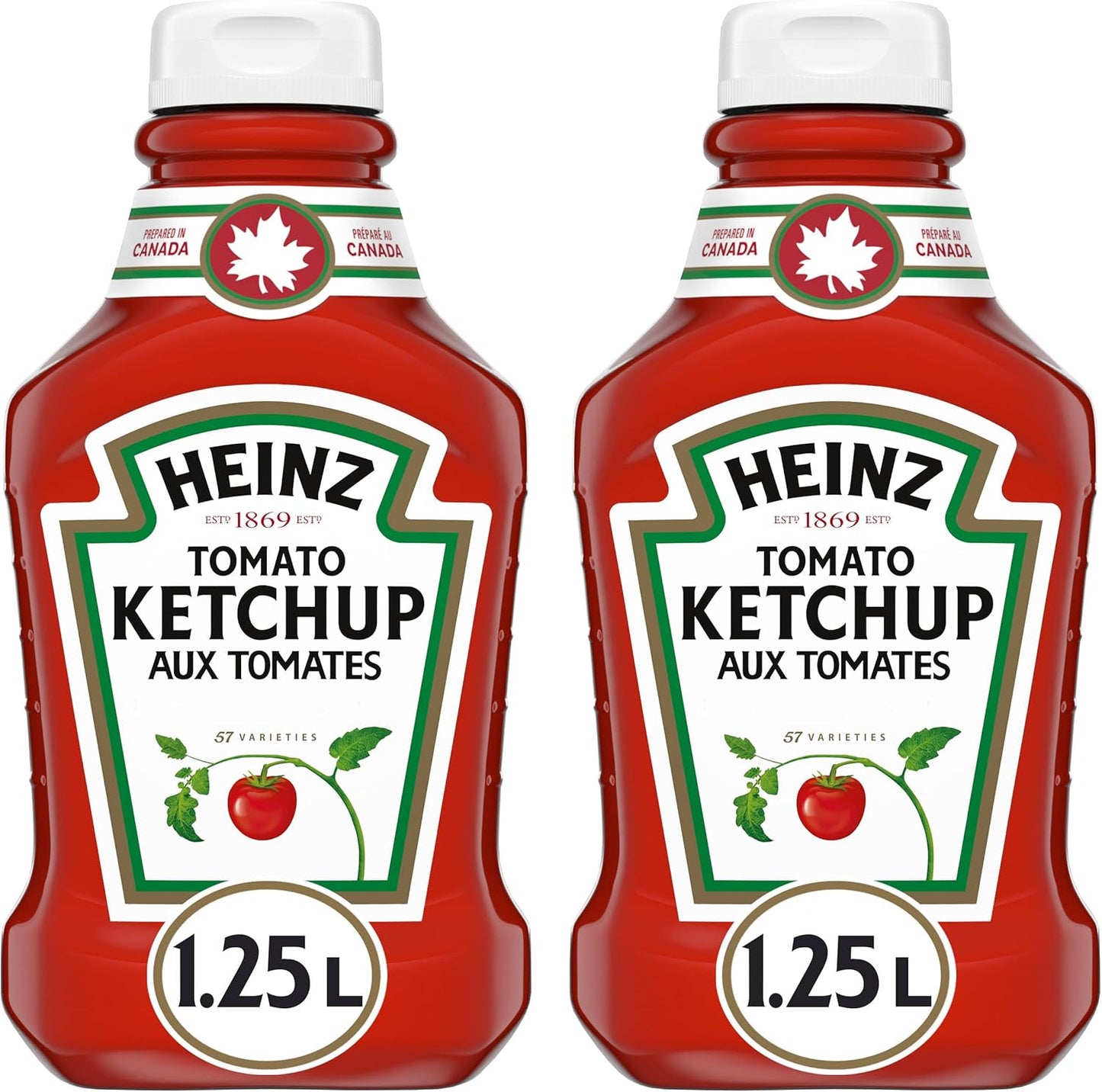 Heinz Tomato Ketchup, 1.25 LT Bottle Twin Pack
