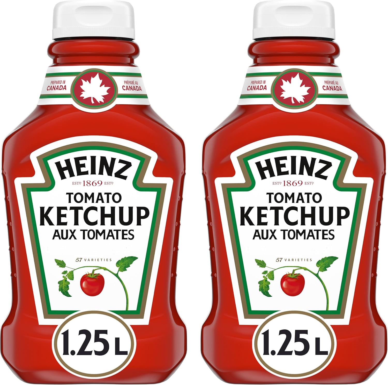 Heinz Tomato Ketchup, 1.25 LT Bottle Twin Pack
