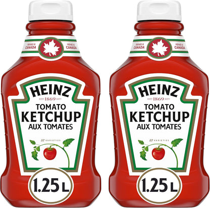 Heinz Tomato Ketchup, 1.25 LT Bottle Twin Pack