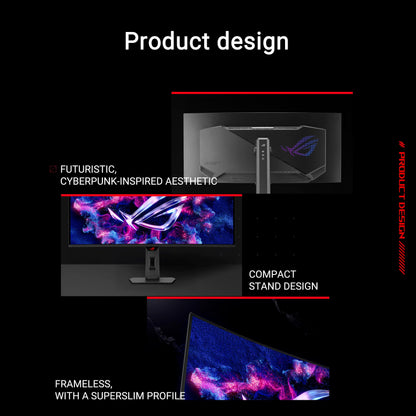 ASUS ROG Swift 32” 4K OLED Gaming Monitor (PG32UCDM) - UHD (3840 x 2160), QD-OLED, 240Hz, 0.03ms, G-SYNC Compatible, Custom Heatsink, Graphene Film, 99% DCI-P3, True 10-bit, 90W USB-C