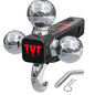 TYT Adjustable Truck Trailer Hitch for 2 inch Receiver, 6" Drop/Rise Tow Hitch with Dual Balls (2" & 2-5/16"), Compatible with Heavy-Duty Trailer Systems up to 20,000 lbs, Includes Hitch Tightener