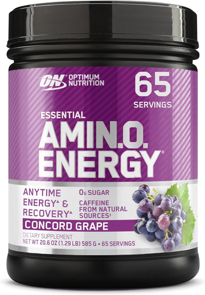 OPTIMUM NUTRITION Amino Energy, Concord Grape, 65 Serves, 585 g