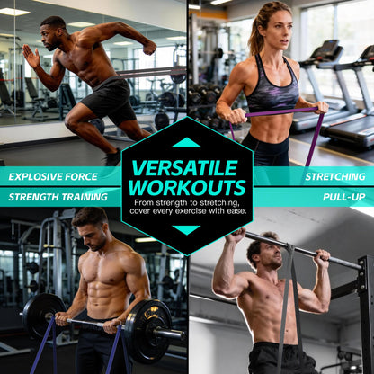 Pull Up Bands, Resistance Bands Set, Exercise Workout Bands for Men & Women, Ideal for Body Stretching, Physical Therapy and Muscle Training