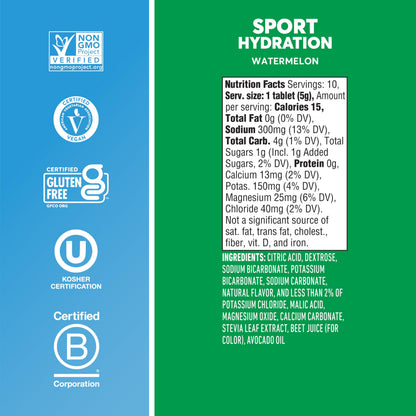 Nuun Sport Electrolyte Tablets with Magnesium, Calcium, Potassium, Chloride & Sodium, Gluten Free & Vegan, Mixed Flavors, 48 Pack (40 Servings Total)