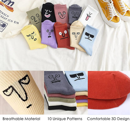 Lustige Crew Socken Bunte Neuheit Niedliche Casual Crew Socken Geschenkpackungen für Damen Herren