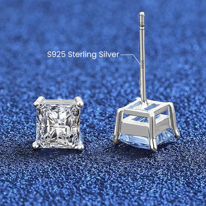 Sereney Dance Ohrringe 925 Sterling Silber Halo Stecker Hypoallergene Ohrringe für Damen, CZ 8 mm Runde Zirkonia Ohrstecker Ohrringe für Herren