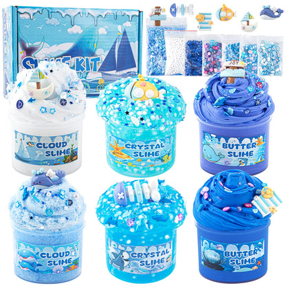 6 Pack Slimes, Pink Slime Kids, Cloud Slime kit for Girls Ages 8-12, Toys for Girls and Boys, for Kids Slime Set Party kit Goodie Bag Stuffers, 4 5 6 7 8 9 10 Year Old Girl Birthday Gift Cute Stuff