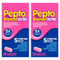 Pepto Bismol Ultra Caplets, Upset Stomach Relief, Nausea Relief, Heartburn Relief, Indigestion Relief, Anti Diarrhea Medication for Adults - 5 Symptom Relief, 48 ct (2x24 ct) (Pack of 12)