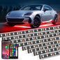Nilight 4Pcs Car Underglow Neon Accent Strip Lights 252 LEDs RGB 8 Color Sound Active Function Music Mode with Wireless Remote Control Underbody Light Strips for Cars Van SUV Truck