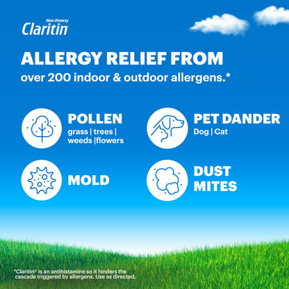 Claritin® Liquid, Allergy Medicine for Adults, 24-Hour Non-Drowsy Loratadine 5mg, Antihistamine, Cooling Honey Flavored, 8 fl. oz (Pack of 2)