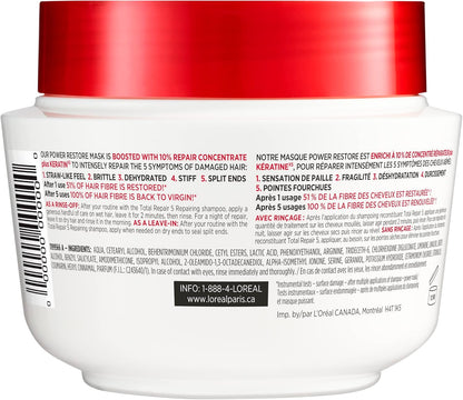 L'Oréal Paris Hair Expertise Total Repair 5 Shampoo für trockenes und strapaziertes Haar, mit Keratin XS Technologie zur Reparatur von Spliss und zur Wiederherstellung der Stärke, 828 ml (Verpackung kann variieren)