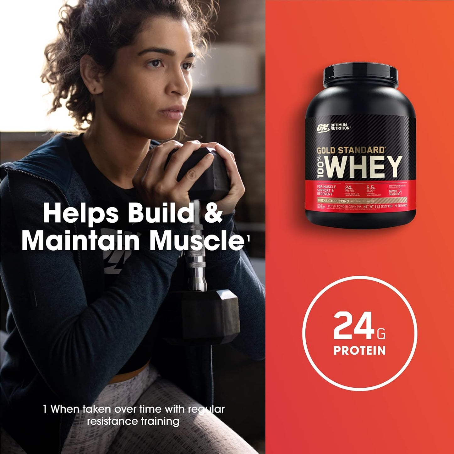OPTIMUM NUTRITION Gold Standard 100% Whey Protein Powder, Double Rich Chocolate, 2.27kg - [packaging may vary]