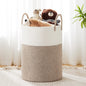 Woven Rope Laundry Hamper Basket by YOUDENOVA, 72L Tall Luandry Basket, Baby Nursery Hamper for Blanket Storage in Bedroom-Large-Jute