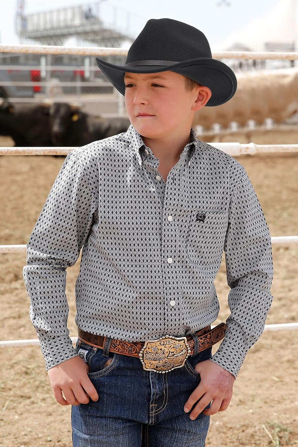 Cowboyhut für Jungen Mädchen Western Filzhut Fedora für Kinder 3-6 Jahre