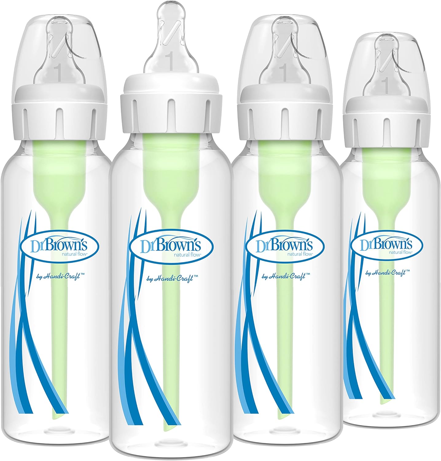 Dr. Brown's Natural Flow Anti-Colic Options+ Narrow Baby Bottle, 8 Ounce 250 ml 4 pack