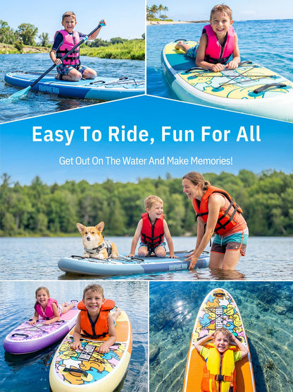 Niphean（Ultra-Light） Inflatable Paddle Board with StabilTrac Fin and Durable SUP Accessories, 10' Stand Up Paddle Boards for Adults & Youth, Versatile Yoga Paddle Board, Gift Ideas