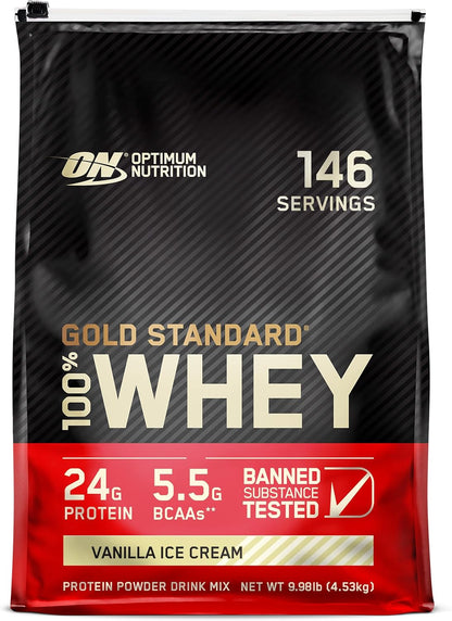 OPTIMUM NUTRITION Gold Standard 100% Whey Protein Powder, Banana Cream, 907g - [packaging may vary]