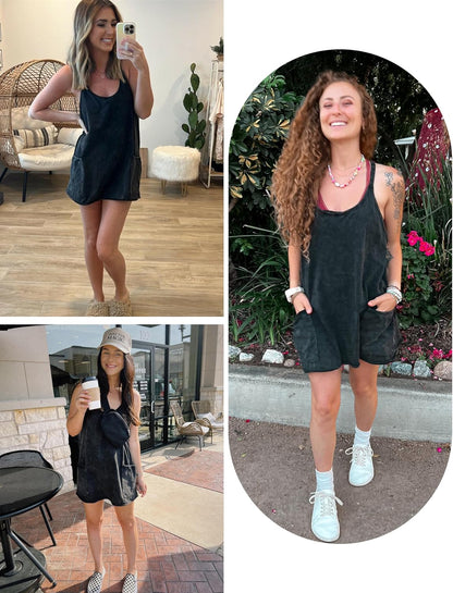 Lianlive Women Athletic Mini Tennis Dress Built-in Shorts Set