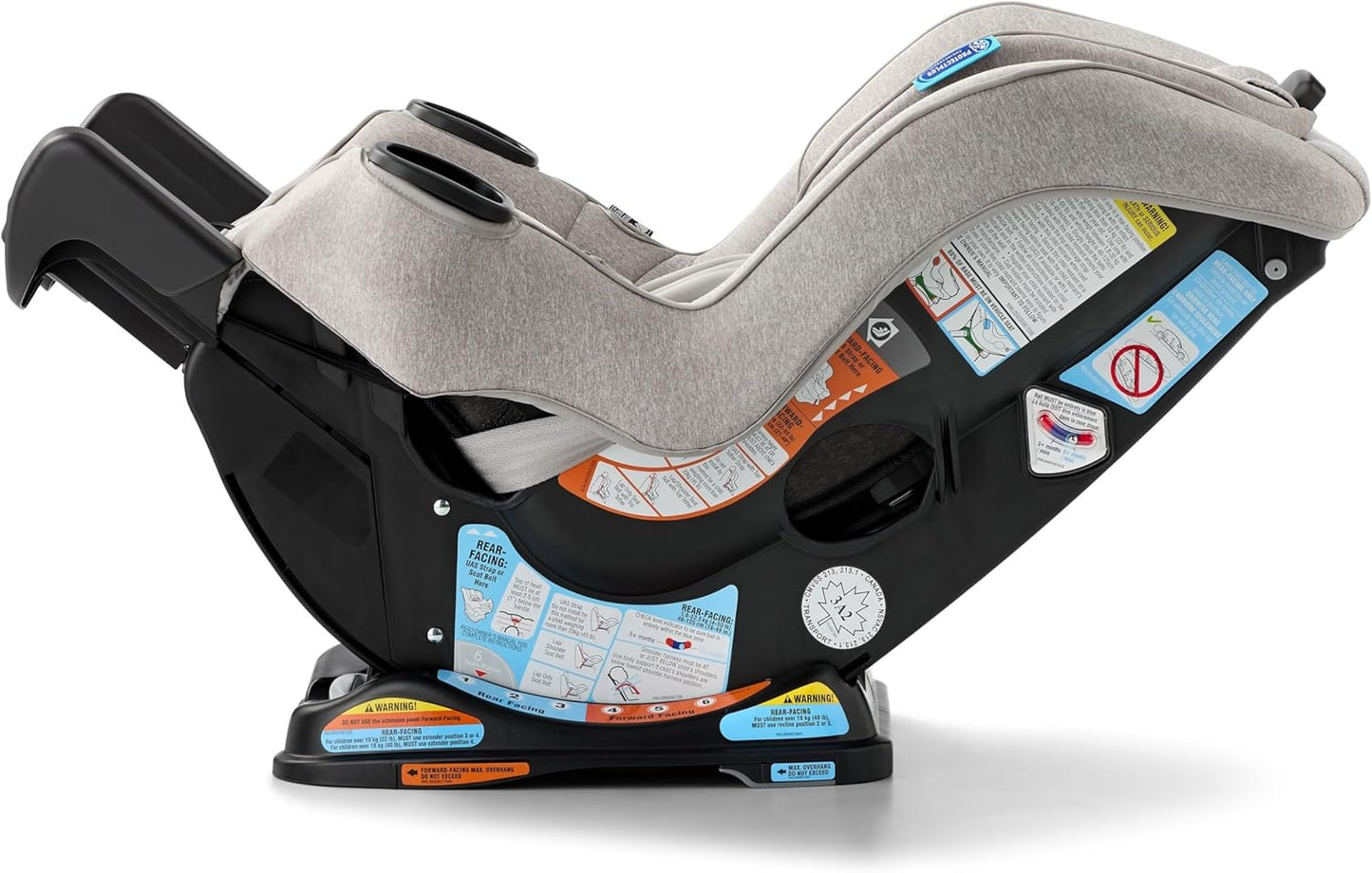 Graco Extend2Fit Kindersitz, 2-in-1 vorwärts- und rückwärtsgerichteter Babysitz, 1,8-30 kg (4-65 lb), Carter