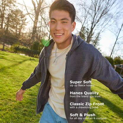 Hanes EcoSmart Full-Zip Hoodie: Soft, Sustainable, and Seriously Comfortable