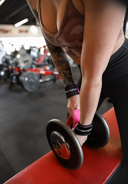 Gymreapers Hebe-Handgelenkbandagen für Gewichtheben, Bodybuilding, Powerlifting, Krafttraining und Kreuzheben – gepolstertes Neopren mit 45,7 cm Baumwolle