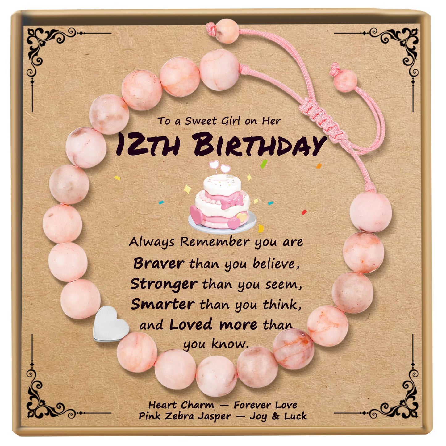 Sereney Birthday Gifts for Girls, Beaded Bracelets as 1/2 1 2 3 4 5 6 7 8 9 10 11 12 13 14 15 16 Year Old Birthday Gift, Adjustable Cross/Pearl Bracelet as Happy Birthday Gifts for Daughter