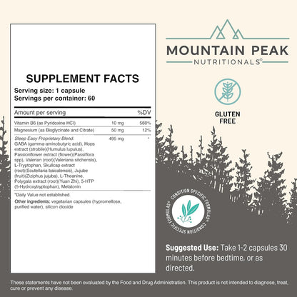 Mountain Peak Nutritionals Sleep & Mood Support Combo Pack – 5-HTP, Amino Acids, Melatonin, Magnesium & Serotonin Boosting Ingredients – Hypoallergenic Supplements for Relaxation & Well-Being