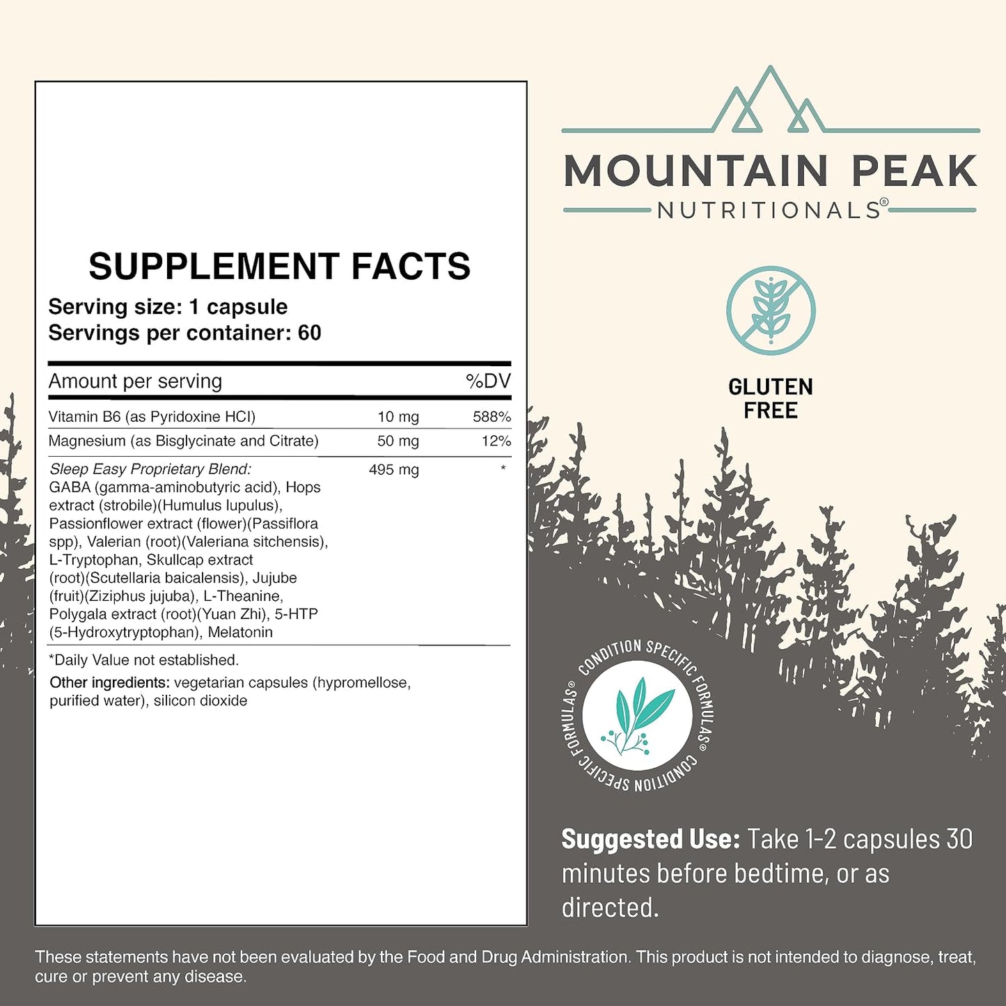 Mountain Peak Nutritionals Ultimate Relaxation Bundle - Tranquility & Sleep Easy - Promoting A Calm & Relaxed Mood for Better Rest - Sleep Support Supplements w/Vitamins B6 & B12
