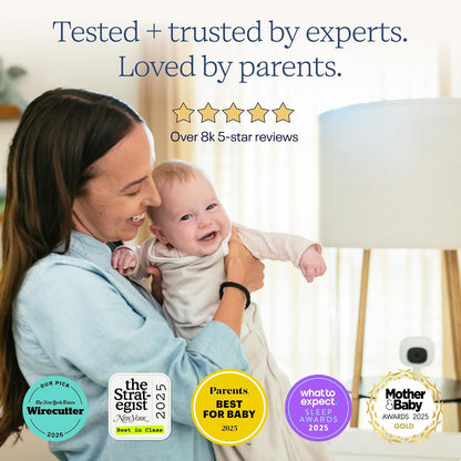 Nanit Pro Smart Baby Monitor - Camera & Floor Stand - 1080p Wi-Fi Video Camera, 2-Way Audio, See Your Baby from Anywhere, Sound/Motion/Cry Notifications, Night Vision