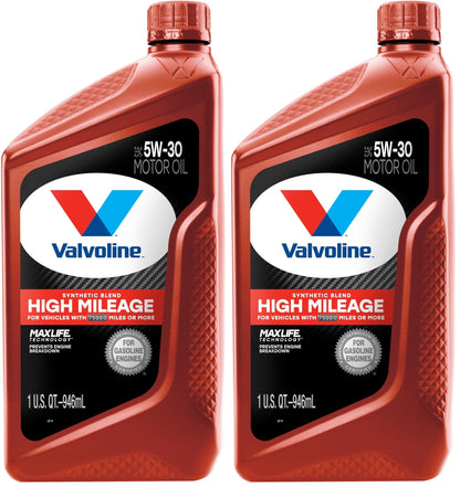 Valvoline MaxLife High Mileage 5W-30 Synthetic Blend Motor Oil 5 Quart