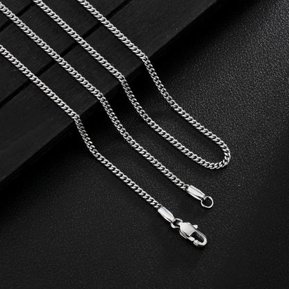 KRKC&CO Herren Halskette, 14K Vergoldete Edelstahl Cubanketten 2/3/4/5mm, Anlaufbeständig Nickelfrei Flachgeschliffen, Dünne Goldkette Silberkette Geburtstags Valentinstagsgeschenk für Männer Unisex
