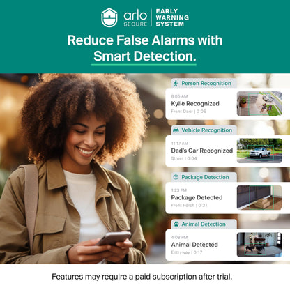 Security Camera Outdoor Wired 2-Pack - Arlo Essential 2K Surveillance Camera with Person Detection, Package Alert, Color Night Vision, 2-Way Audio, Weather Resistant, Motion Detection