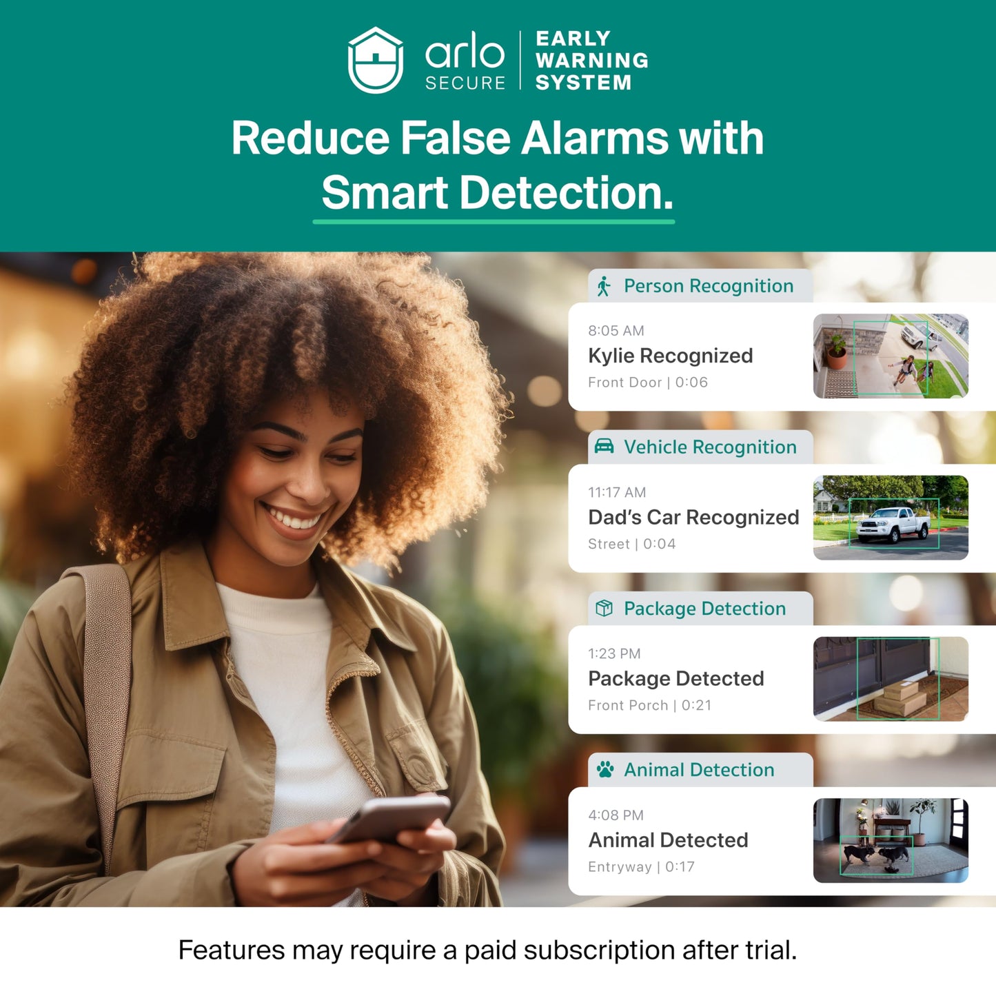 Security Camera Outdoor Wired 2-Pack - Arlo Essential 2K Surveillance Camera with Person Detection, Package Alert, Color Night Vision, 2-Way Audio, Weather Resistant, Motion Detection