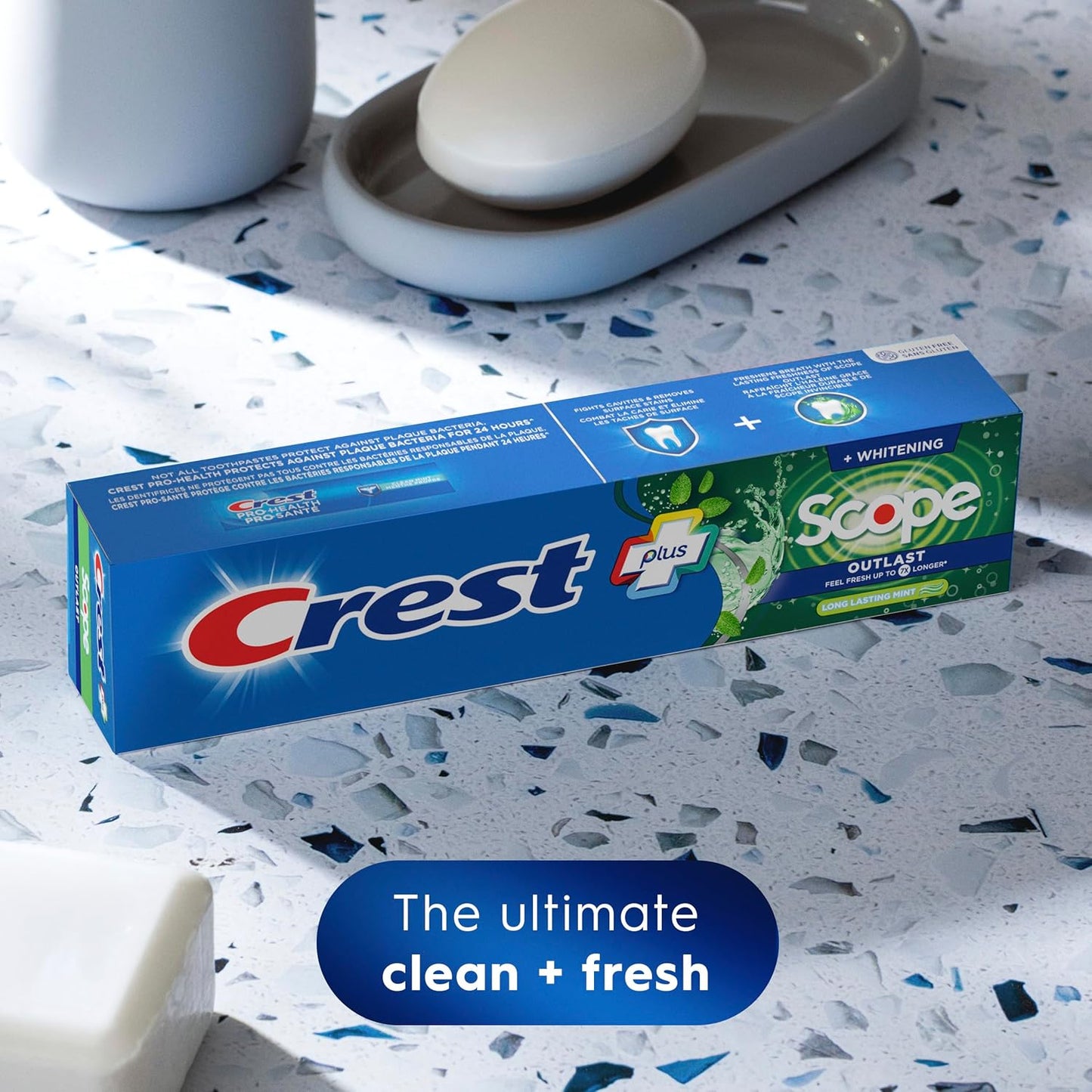 Crest Complete Zahncreme Whitening Plus Scope Minty Fresh, insgesamt 480 ml (4er-Pack à 120 ml)