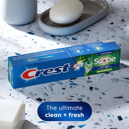 Crest Complete Zahncreme Whitening Plus Scope Minty Fresh, insgesamt 480 ml (4er-Pack à 120 ml)