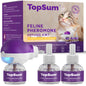 TopSum Cat Calming Pheromone Diffuser: Feline Pheromones Plug in for Stress, Alone At Home, Spraying, Fighting, Scratching, Aggression & Excessive Meowing (Purple– 6 Refills)