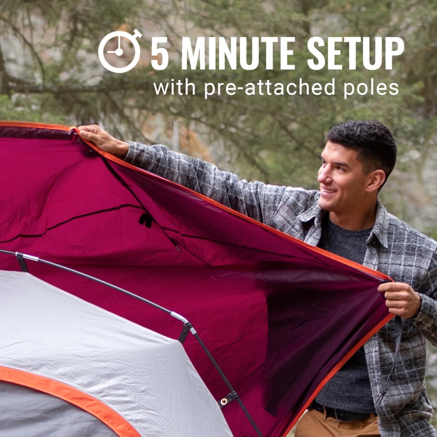 Coleman Skydome Tent with 5 Minute Setup, 2/4/6/8-Person Weatherproof Tent with Rainfly & Carry Bag, 20% More Headroom Than Traditional Canopies