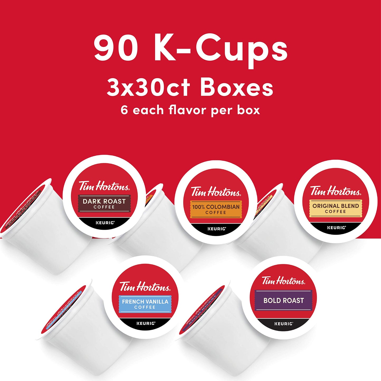Tim Hortons Einzelportionskaffee, Originalmischung, K-Cup Pods für Keurig Kaffeemaschinen (30 K-Cups)