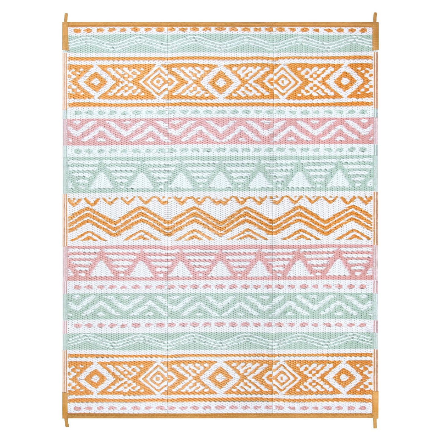 Lahome Outdoor Rugs 8x10 Waterproof, Reversible Outdoor Plastic Straw Rug for Camping Patio, RV Outdoor Rugs Outside, Outdoor Carpet for Porch Deck Backyard Picnic(Blue/Yellow,8'x 10')