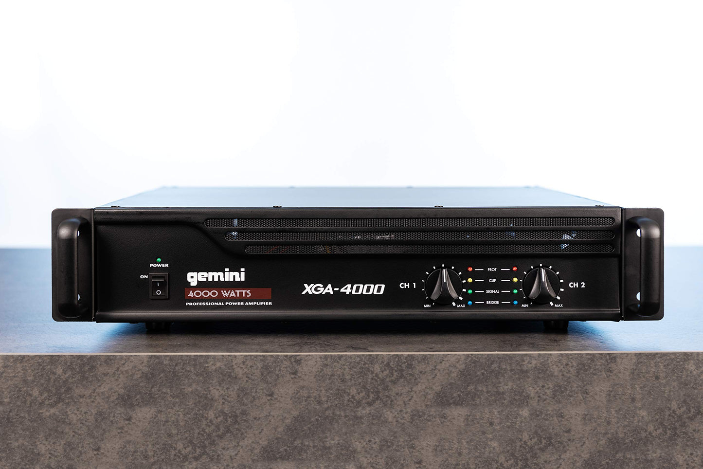 Gemini Professional 1300W 2-Channel Power Amplifier – High-Powered DJ & PA Audio Amp with XLR/RCA Inputs, Bridge Mode, Built-in Protection & Cooling for Live Sound & Installations (XGA-5000)