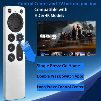 Replacement for Apple TV Remote,for Apple 4K/ Gen 1 2 3 4/ HD,A2169 A1842 A1625 A1427 A1469 A1378 A1218